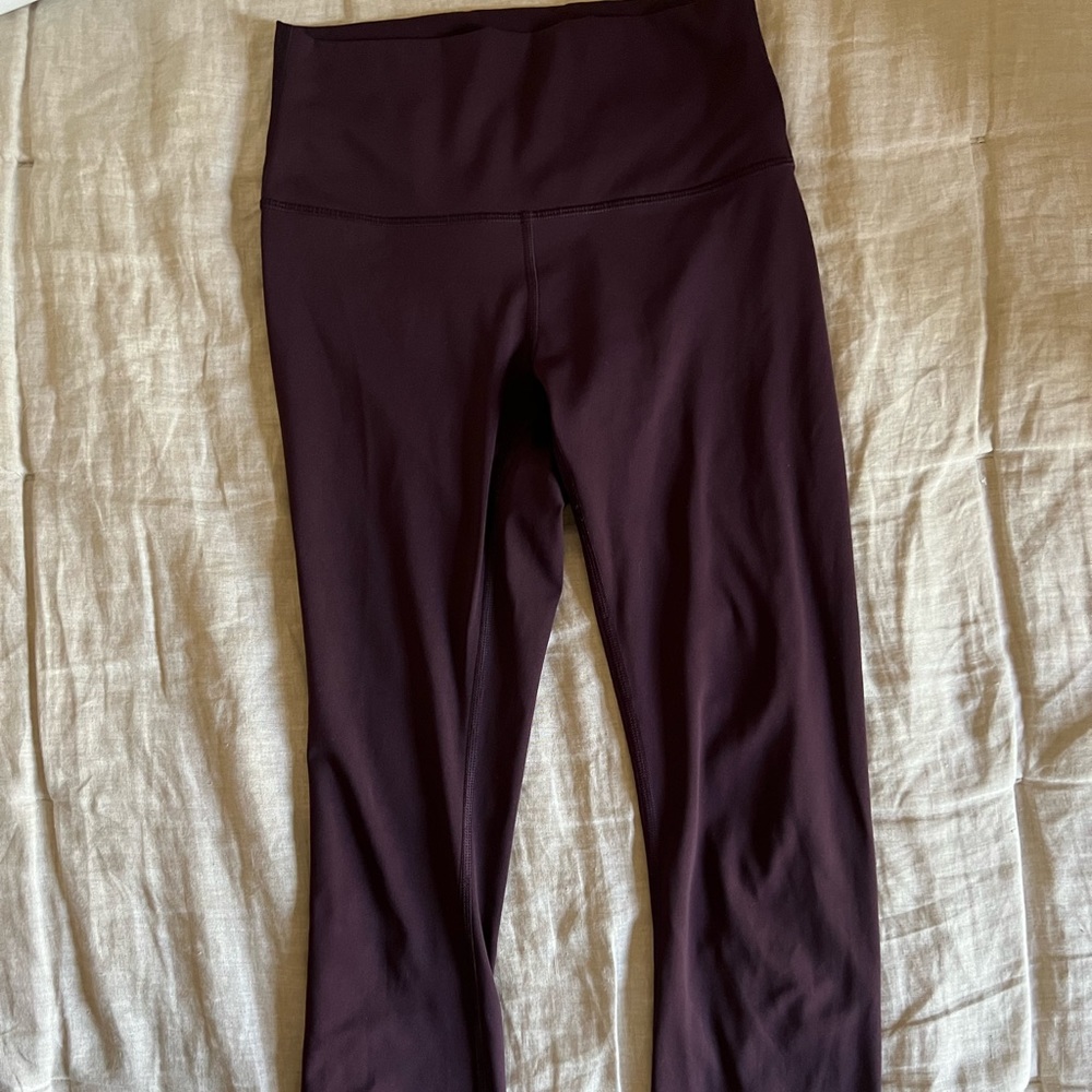 Lululemon Wunder Under Burgundy Cropped